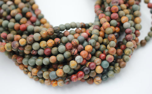 Red Creek Jasper Gemstone Beads, 4mm, Round